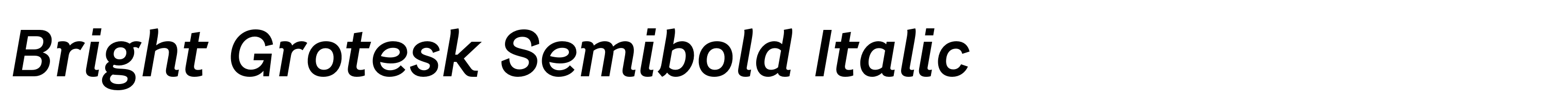 Bright Grotesk Semibold Italic